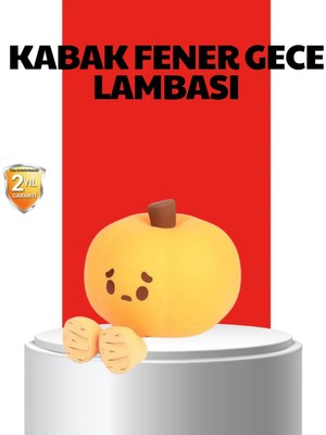 Pumpkin LED Night Light Dokunmatik Şarjlı Silikon Gece Lambası Midastech
