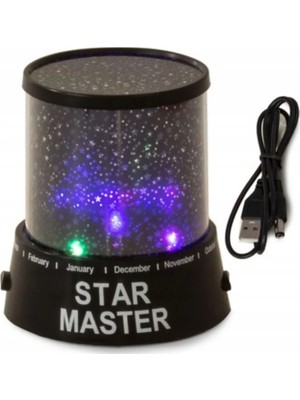 Star Projektör Gece Lambası Tavana Yıldız Yansıtan LED Işık Midastech