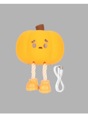 Şarjlı Pumpkin LED Masa Lambası Zamanlayıcılı Dokunmatik Midastech