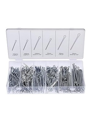 SHC4200 Neiko 50454A Kamalı Pim Çeşitleri | 555 Parça | Çinko Kaplama Üstün Kalite | Çelik Bölünmüş Pin Bağ