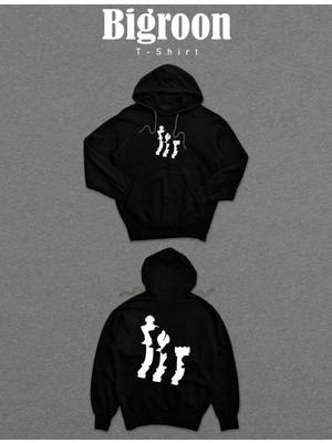 Feyza Design Satranç Zeka Oyunu Hamle Baskılı Unisex Kapüşonlu Sweatshirt