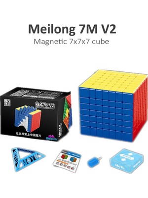 Feyza Design Moyu Speed 7x7 Mıknatıslı Manyetik Zeka Küpü - Stickerless