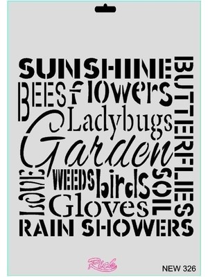 SHC4200 Mey Ithalat® New Seri N-326 Stencil 35X25 cm