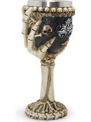 Net Damla Iskelet Eli Tutan 3D Kabartmalı Paslanmaz Çelik Kadeh Bardak ALK1131 - Lisinya