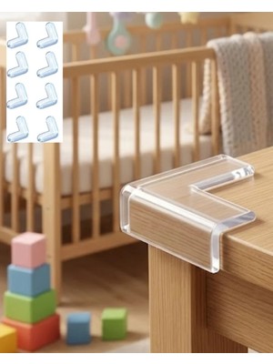 SHC4200 Çocuk Güvenlik Köşe Koruyucu 8 Li Set Masa Sehpa Köşe Aparatı