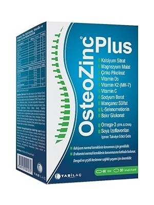 SHC4200 Osteozinc 30 Kapsül 60 Tablet