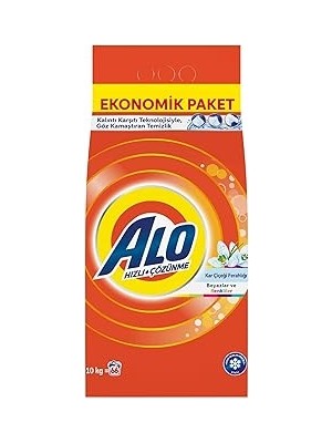 SHC4200 Alo 10 kg Kar Çiçeği Ferahlğı Beyazlar Renkliler Hızlı Çözülme Toz Deterjan
