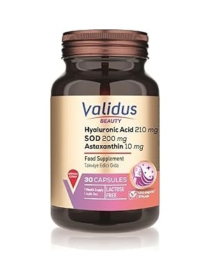 SHC4200 Validus Hyaluronic Acid 210 + Astaksantin 10 30 Capsules