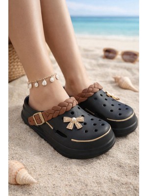 Altın Pabuç Kadın Yazlık Rahat Terlik - Günlük Plaj, Doktor, Hemşire ve Bahçe Terliği