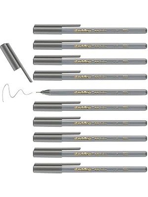 SHC4200 Edding 55 Fineliner - Gri - 10 Kalem - 0,3 mm Uç