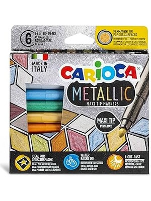 SHC4200 Carioca Metalik Keçeli Kalem 6'li