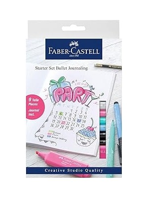 SHC4200 Faber-Castell 267125 - Başlangıç Seti Bullet Journaling, 9 Parçalı, Çok Renkli