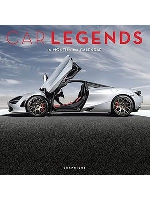 SHC4200 Graphique 2024 Araba Efsaneleri Duvar Takvimi | 12 "x 12" | Kalın Kağıt | Ev Ofis Düze