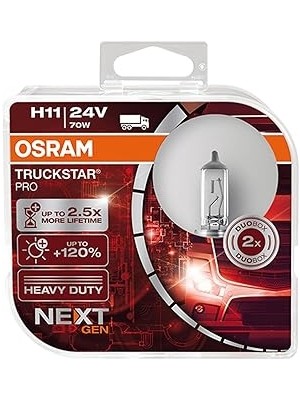 SHC4200 Ampul Truckstar H11 24V 70W%120&APOS;YE Kadar Fazla Işık 2.5x Daha Uzun Kullanım Süresi 6