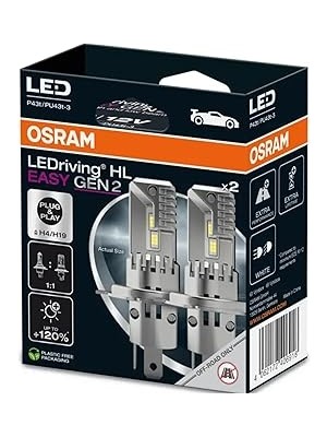 SHC4200 H4/H19,LEDRIVING Hl Easy Gen2 Plug &amp; Play LED Far AMPULÜ,%120 Daha Parlak Aydınlatma, 2 A