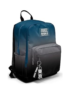 SHC4200 Coral High Dört Bölmeli Nefti Gri Ortaokul Çantası - Erkek Çocuk