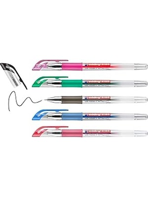 SHC4200 Edding 2185 Jel Roller - Siyah, Kırmızı, Mavi, Yeşil, Pembe - 5 Kalem - 0,7 mm