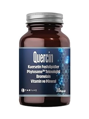 SHC4200 Quercin Kuersetin Fosfolipidler Phytoseme Teknolojisi Mineral 30 Bitkisel Kapsül