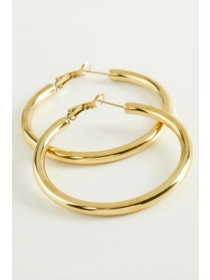 Hsc Bilişim Boru Lüks Çelik Halka Küpe 5 cm