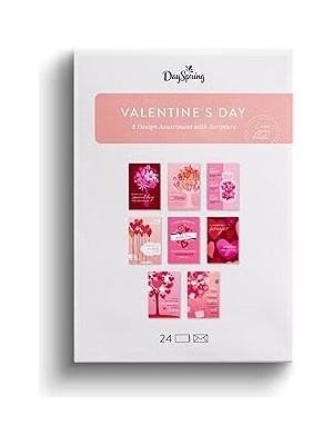 SHC4200 Dayspring - Sevgililer Günü Çeşitleri – Sevgi Dolu Kalpler – 8 Tasarım Yelpazesi Yazılı – 24 Kutu S