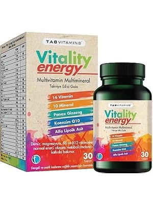 SHC4200 Tabvitamins Vitality 30 Tablet Multivitamin Multimineral