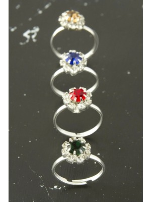 SiHako Kristal Taşlı Eklem Yüzük