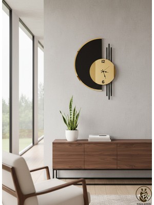Porsuk Modern Modern Duvar Saati Büyük Boy 80X50