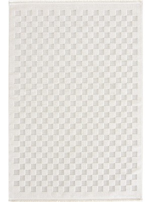 Has 1950 Taigo 197514 Krem - Krem Renkli Dama Desenli Modern Halı
