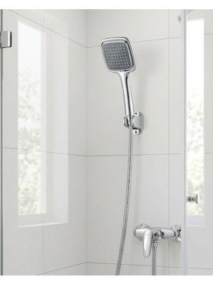 Senson Siyah El Duşu Seti Spiral Duş Hortumu ve Duvar Askılı Çok Fonksiyonlu Duş Başlığı - Lisinya