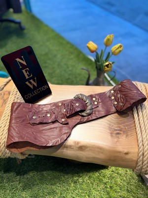 Yılday Gür Butik Agnes Luxe El Yapımı Deri Kemer - Standart Beden