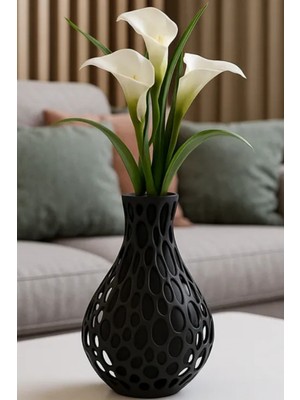 Genç 3D Voronoi Geometrik Desenli Dekoratif Vazo - Modern Estetik 3D Baskı | Şık Ev Aksesuarı