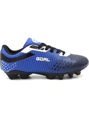 Prego (Goal) Bağcıklı Çocuk Krampon Ayakkabı Saks Mavi