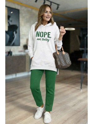 Civetta Kadın Uzun Kollu Kapşonlu Bağcıklı Viskon Iki Iplik Sweat