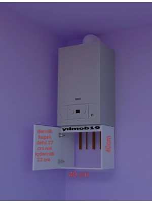 Kombi Borusu Gizleme Dolabı 40*40 -25
