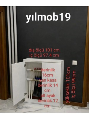 Boru Gizleme Dolabı 101*101 *16 Beyaz