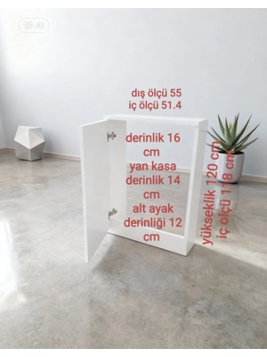 Boru Gizleme Dolabı 55*120