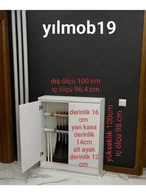 Boru Gizleme Dolabı 100*100 Beyaz