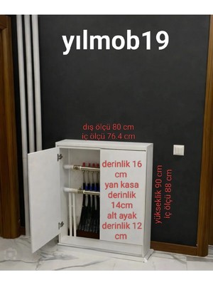 Boru Gizleme Dolabı 80*90 Beyaz