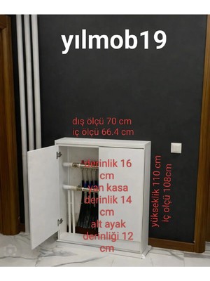 Boru Gizleme Dolabı 70*110 Beyaz