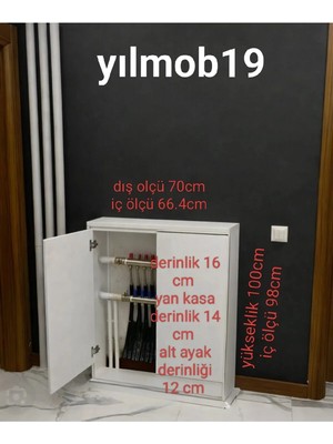 Boru Gizleme Dolabı 70*100 Beyaz