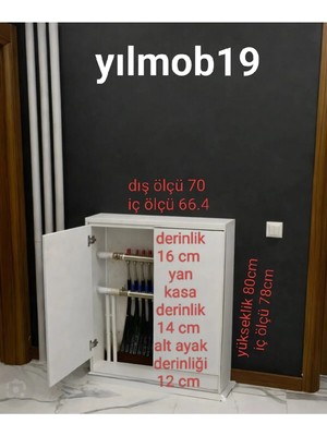 Boru Gizleme Dolabı 70*80 Beyaz