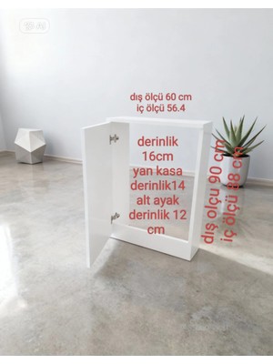 Boru Gizleme Dolabı 60*90 Beyaz