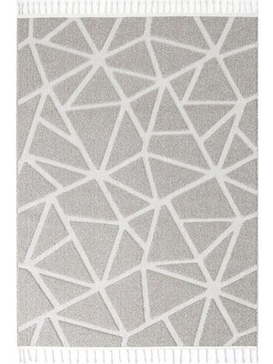 Has 1950 Taigo 197502 Bej - Göz Alıcı Geometrik Formlu Bej Halı