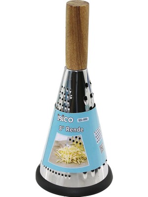 8 Inç - Huni̇ Model Ahşap - Bambu Sapli Metal Rende Si̇li̇kon Tabanli (5446)