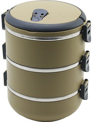 Kahverengi̇ 3lü Sefer Tasi Saklama Kabi 1.8lt (5446)