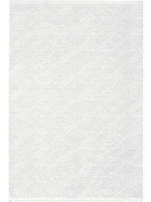 Has 1950 Nadide 196220 Beyaz - Zarif Çizgili Beyaz Salon Halısı