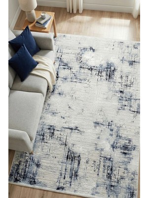 Has 1950 Nadide 196214 Mavi - Modern Iç Mekanlara Uyumlu Soyut Halı Tasarımı