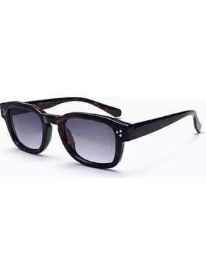 Toz Vintage Narkel Siyah Cam Leopar Desenli Retro Kare Kemik  Unisex UV400 Vintage Retro Güneş Gözlüğü