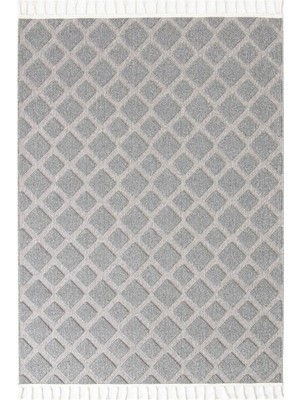 Has 1950 Taigo 197505 Gri - Örgü Görünümlü Elmas Dokulu Gri Halı