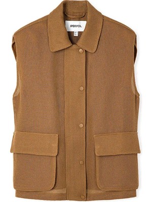 İpekyol File Görünümlü Vatkalı Yelek IS1260007034003